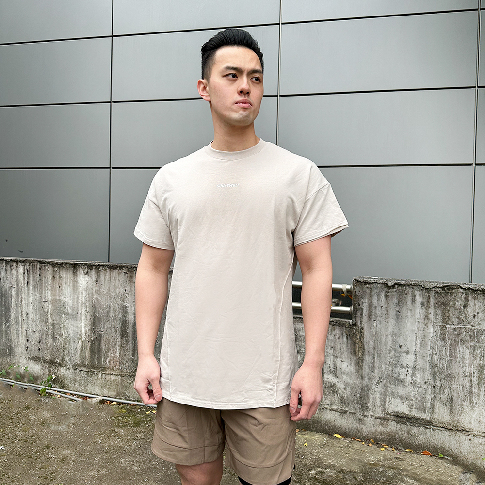 SQUATWOLF Body Building T恤（石頭白色）