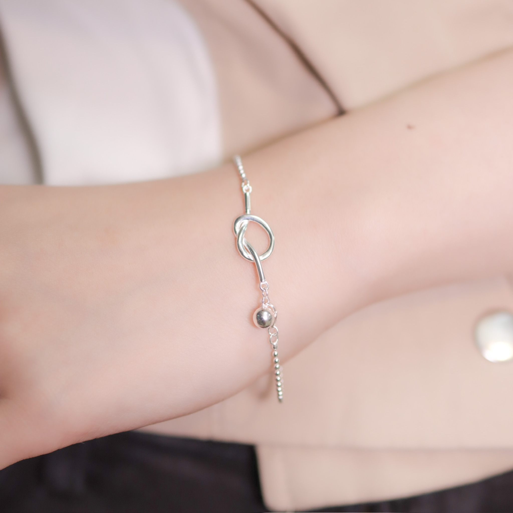 | 925銀丨為心打結手鏈 | BR0877 |