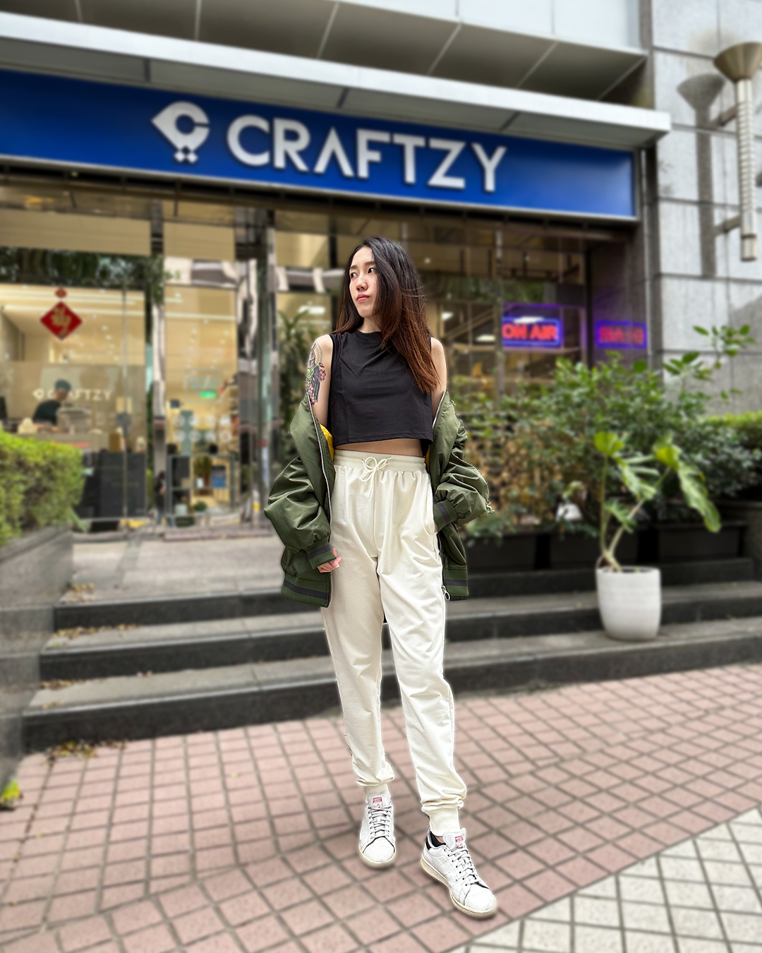 LAB360º 運動褲（暗夜白）