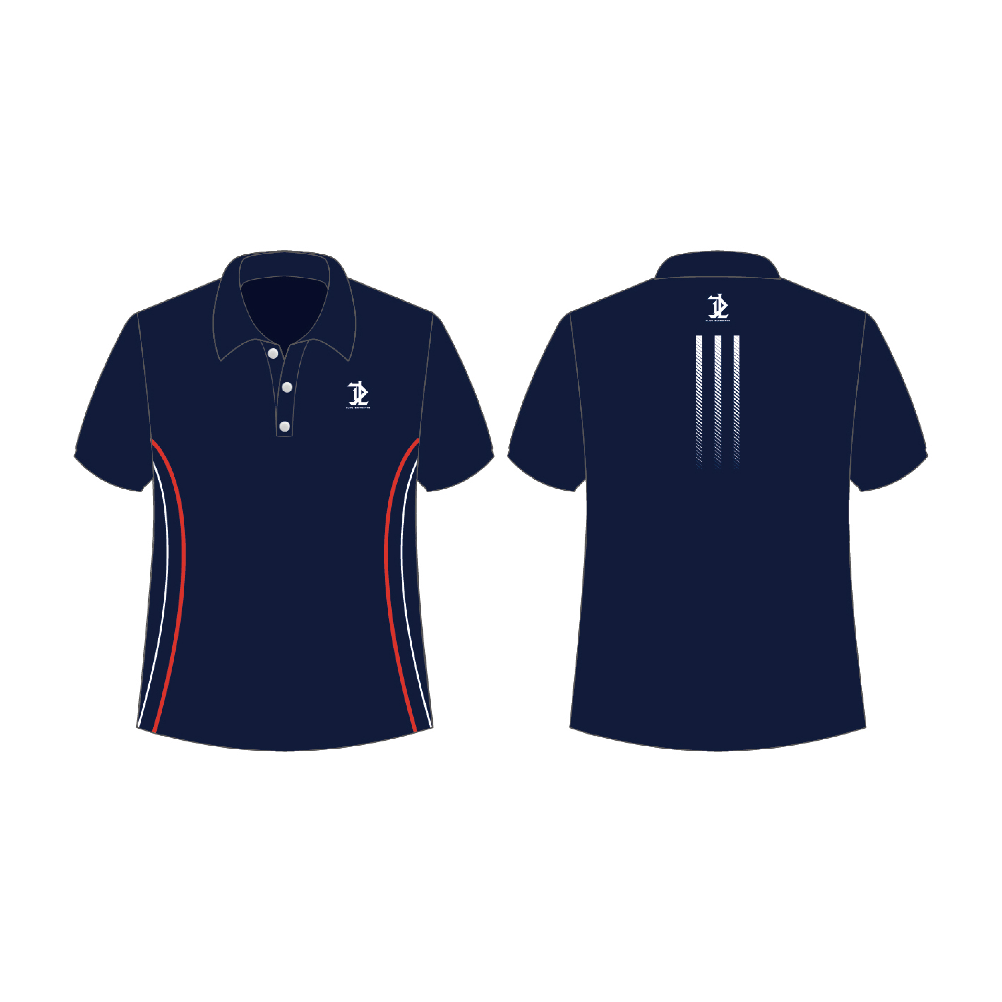 昇華羽球POLO - 圓素