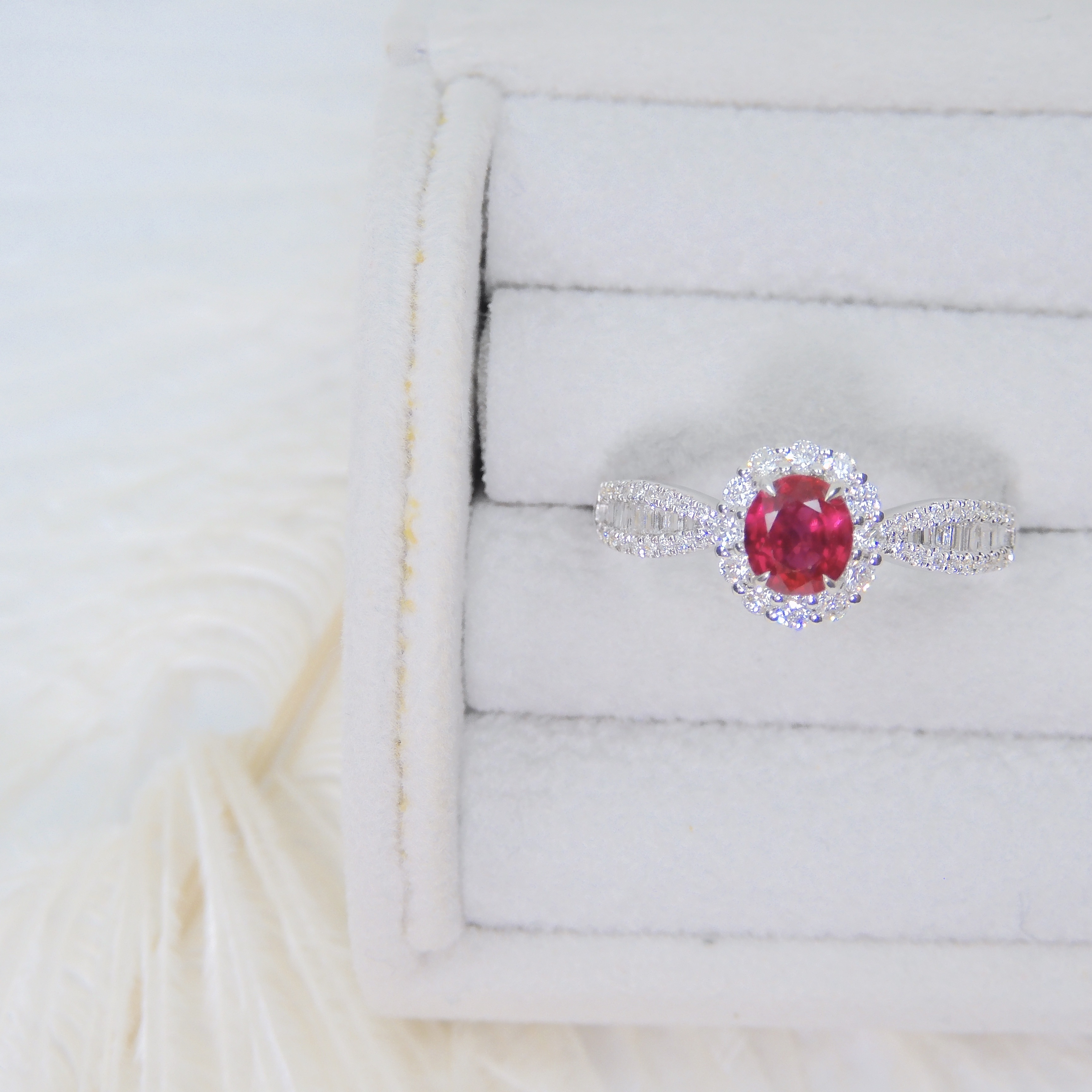 18K金 0.66ct 紅寶石戒指 (配國際證書)