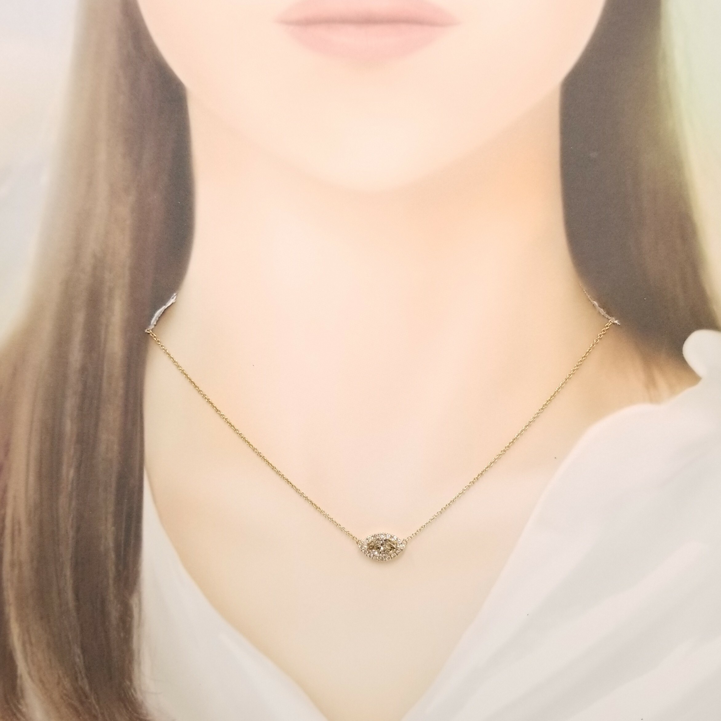 18K Rose Gold 0.90ct Diamond Necklace