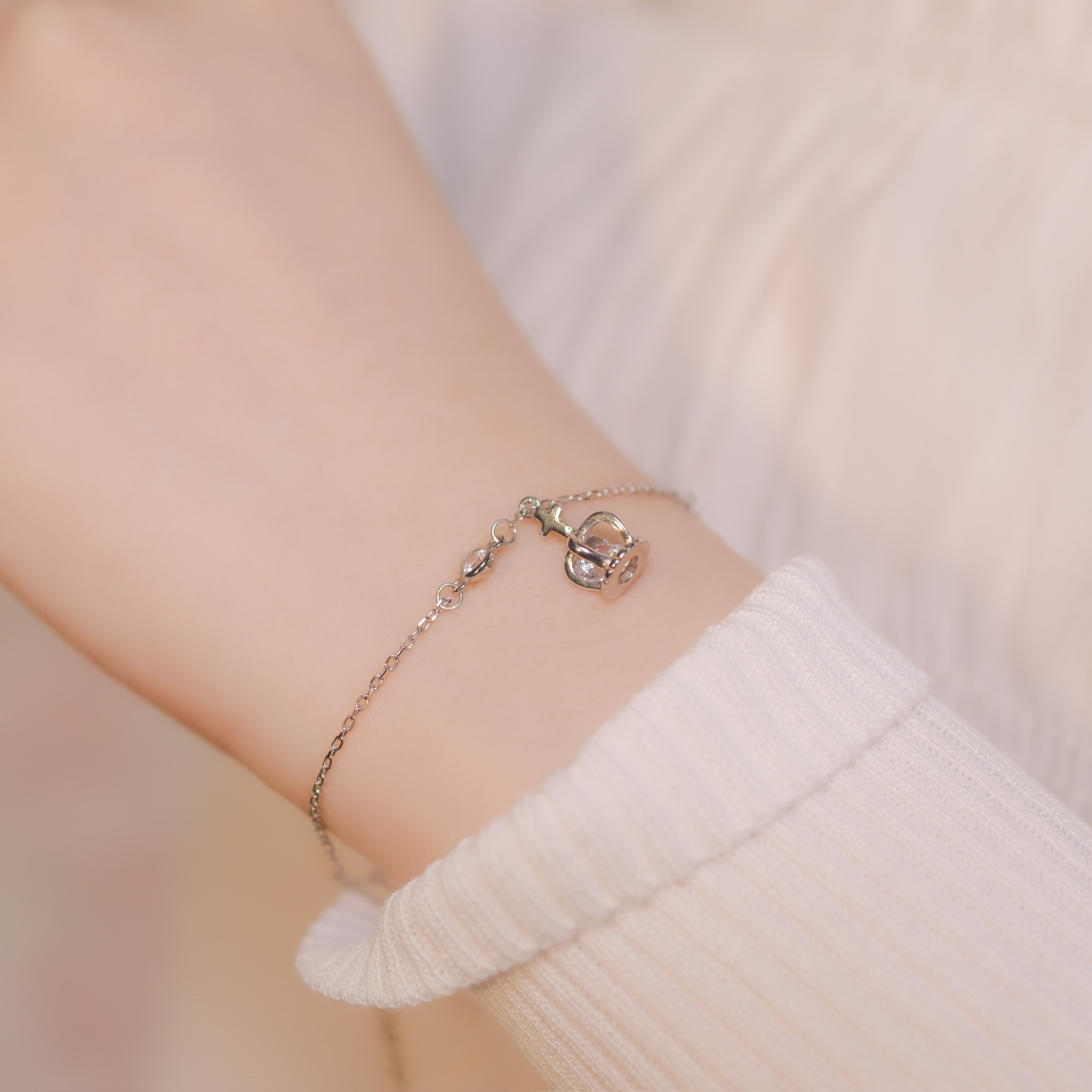 | 925 Silver・White Gold| Crown Bracelet | BR0356 |