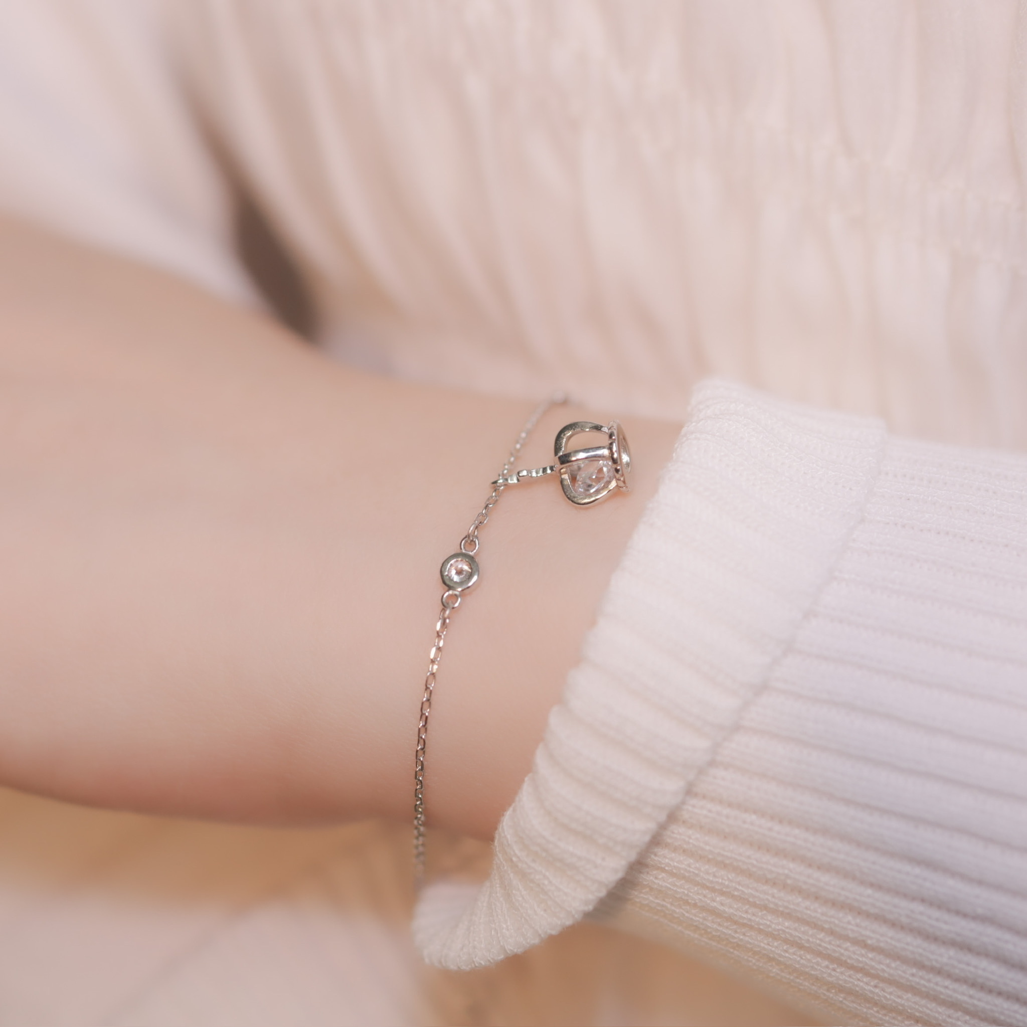| 925 Silver・White Gold| Crown Bracelet | BR0356 |