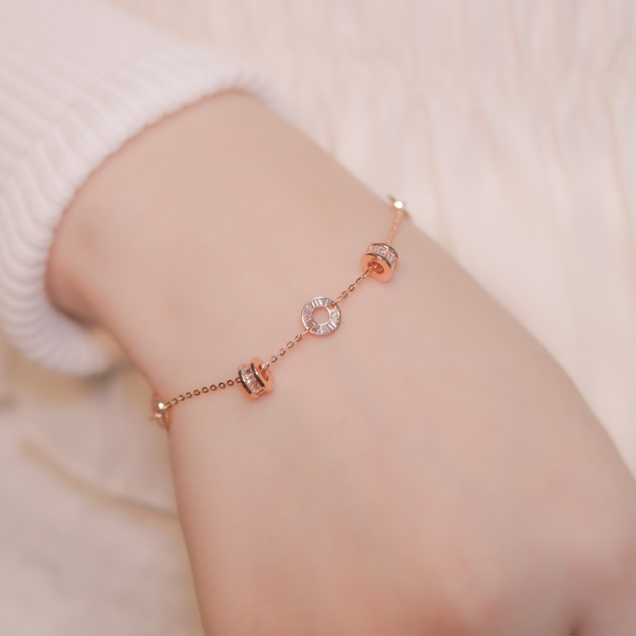 | 925 Silver・White Gold・Rose Gold | Whisper Of Little Tamborine Bracelet（Silver / Rose Gold） | BR0583 |