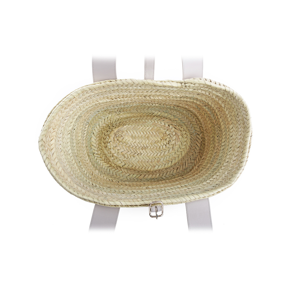 【Chloe】Sense 標誌刺繡牛皮編織中款手提包(灰色)