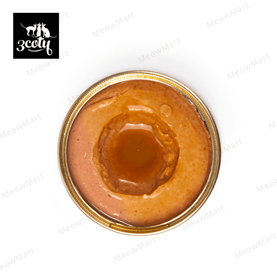 3coty® 100%鮮肉無膠幼貓主食罐 (火雞+鵝肉慕斯) 80g