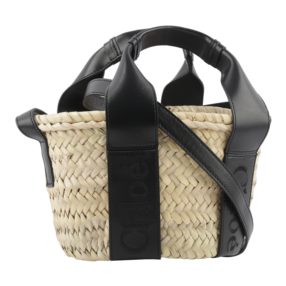 【Chloé】Chloe Sense 標誌刺繡牛皮編織小款二用包