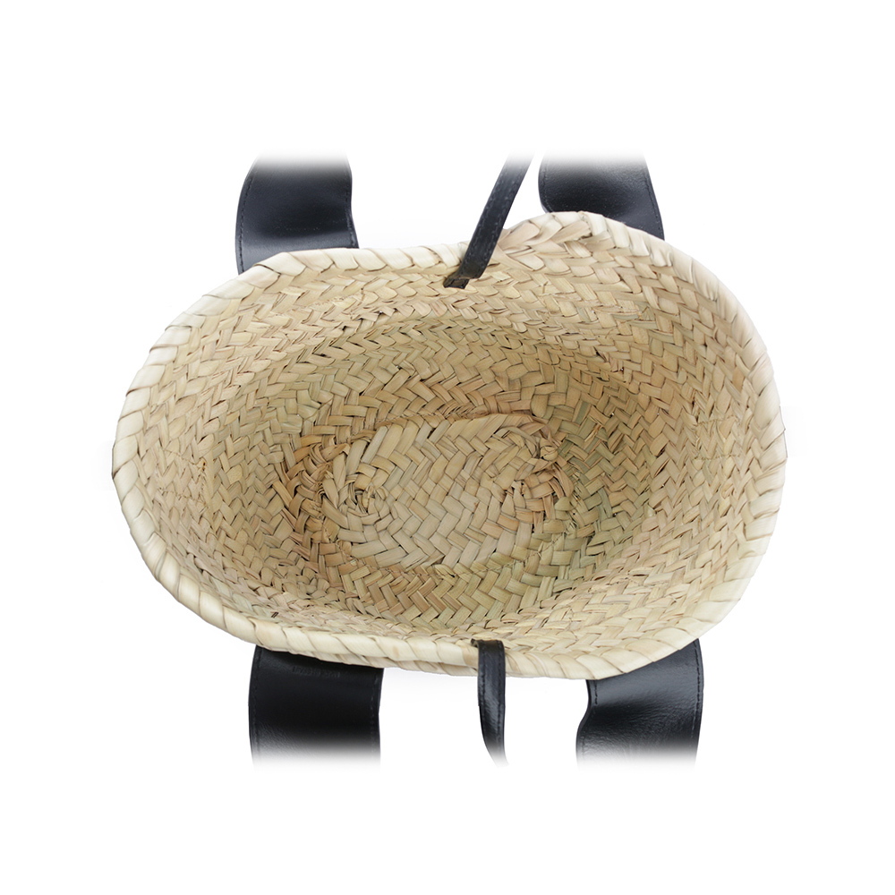 【Chloe】Chloe Sense 標誌刺繡牛皮編織小款二用包(黑色)