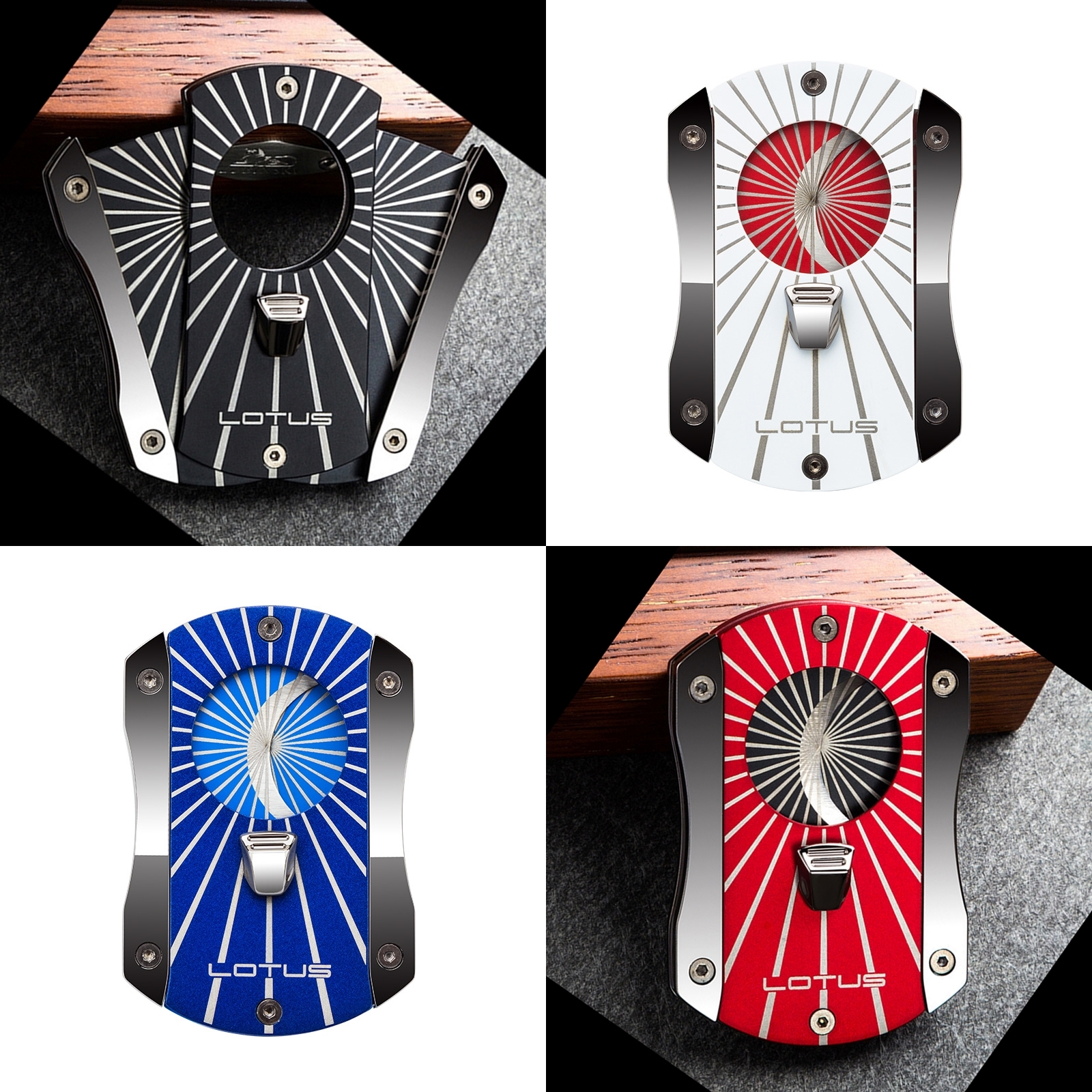 【LOTUS/蓮花】流線質感、半自動、雙刃雪茄剪 #適用64環徑內雪茄 #禮盒 #辦公室 #送禮 #自用