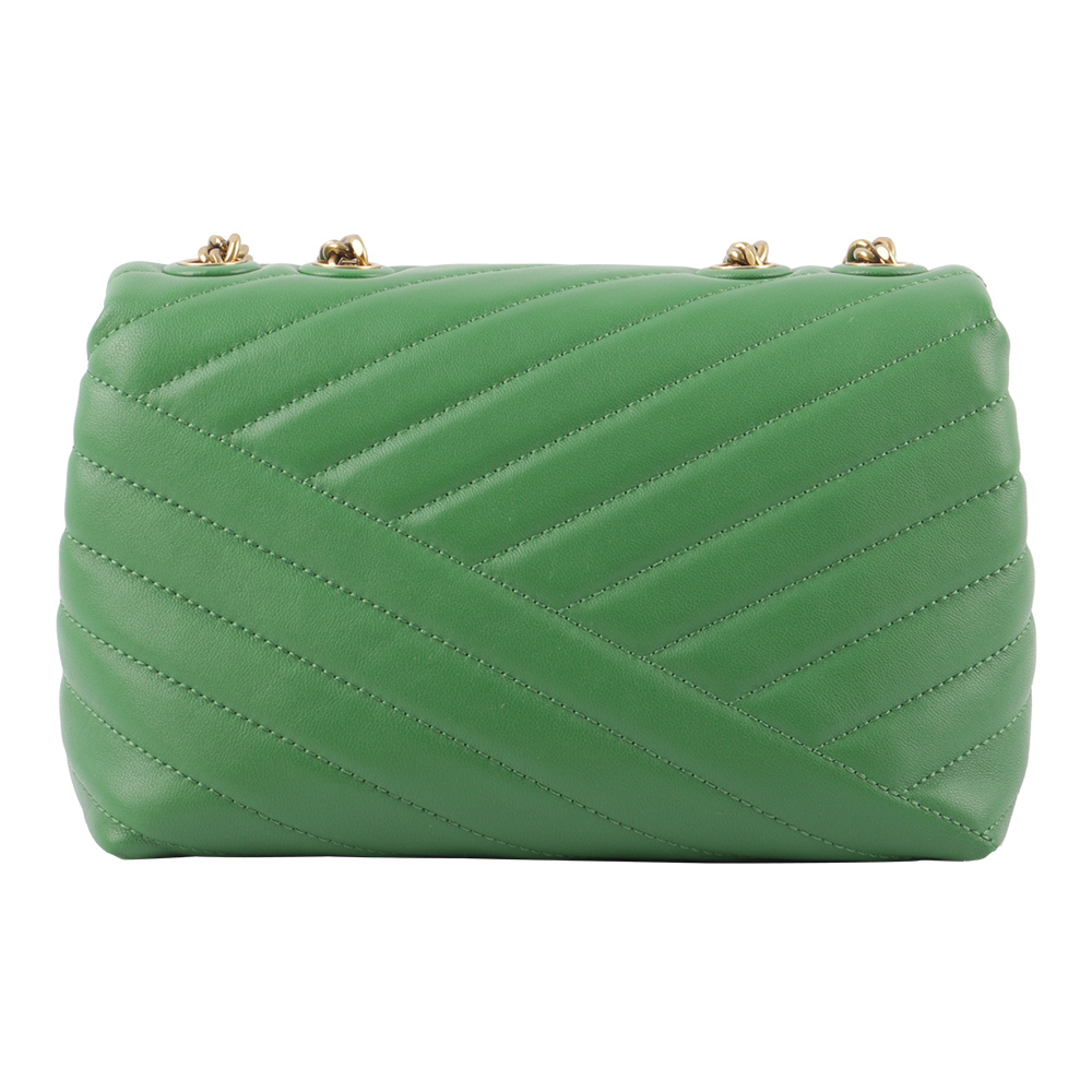 【TORY BURCH】Kira 縫線設計小款肩背/斜背二用包(羅勒綠)