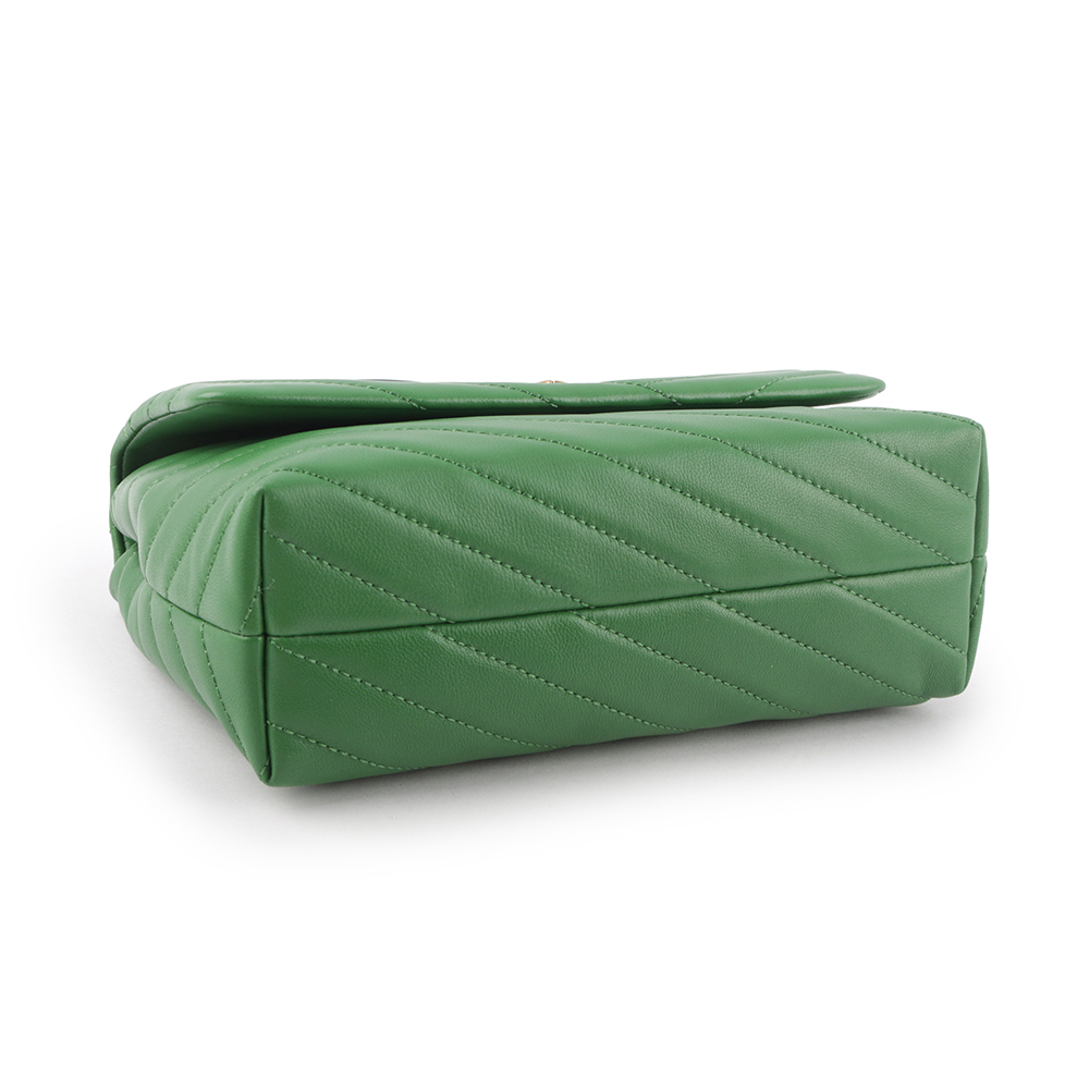 【TORY BURCH】Kira 縫線設計小款肩背/斜背二用包(羅勒綠)