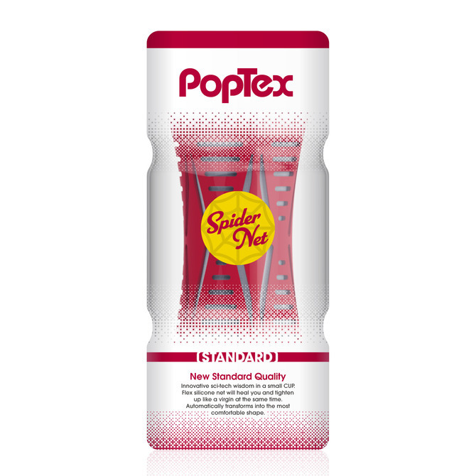 PopTex Spider Net Standard Red Masturbator