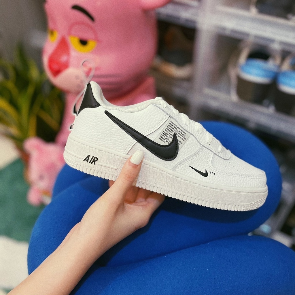 Nike Air Force 1 Utility 白色 黑色 結構 串標 標語 AR1708-100