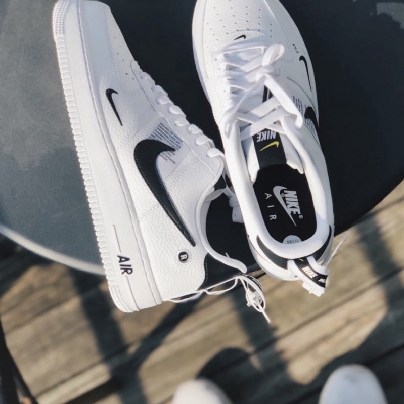 Nike Air Force 1 Utility 白色 黑色 結構 串標 標語 AR1708-100