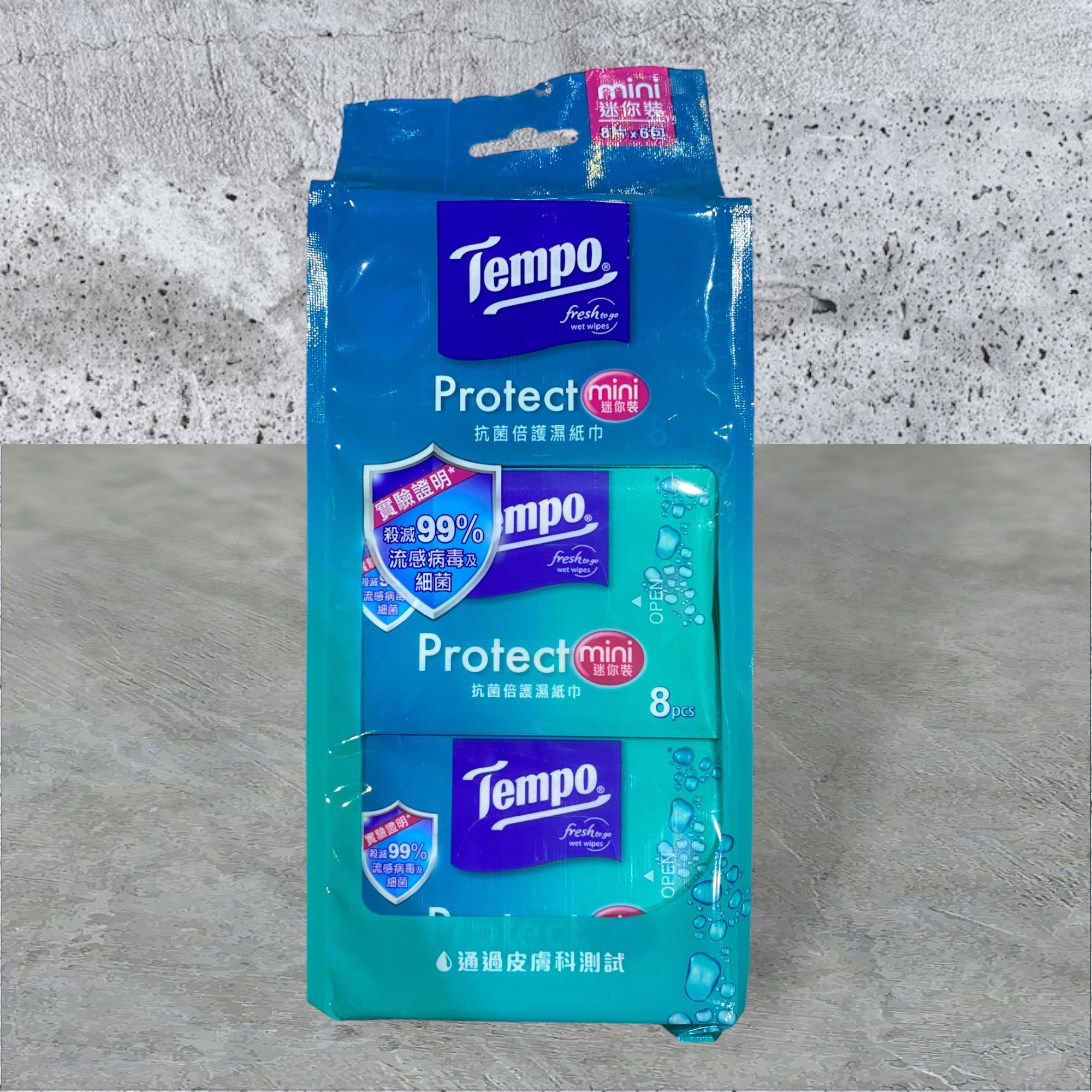 Tempo Protect 抗菌倍護濕紙巾  Protect 迷你裝