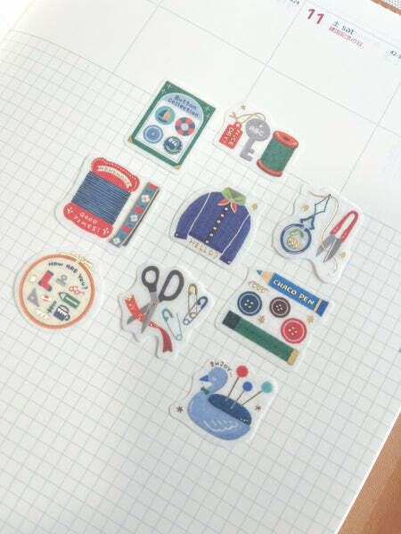 Eric 日常小事物 54枚 金箔和紙貼紙包 ｜日本PAPIER PLATZ