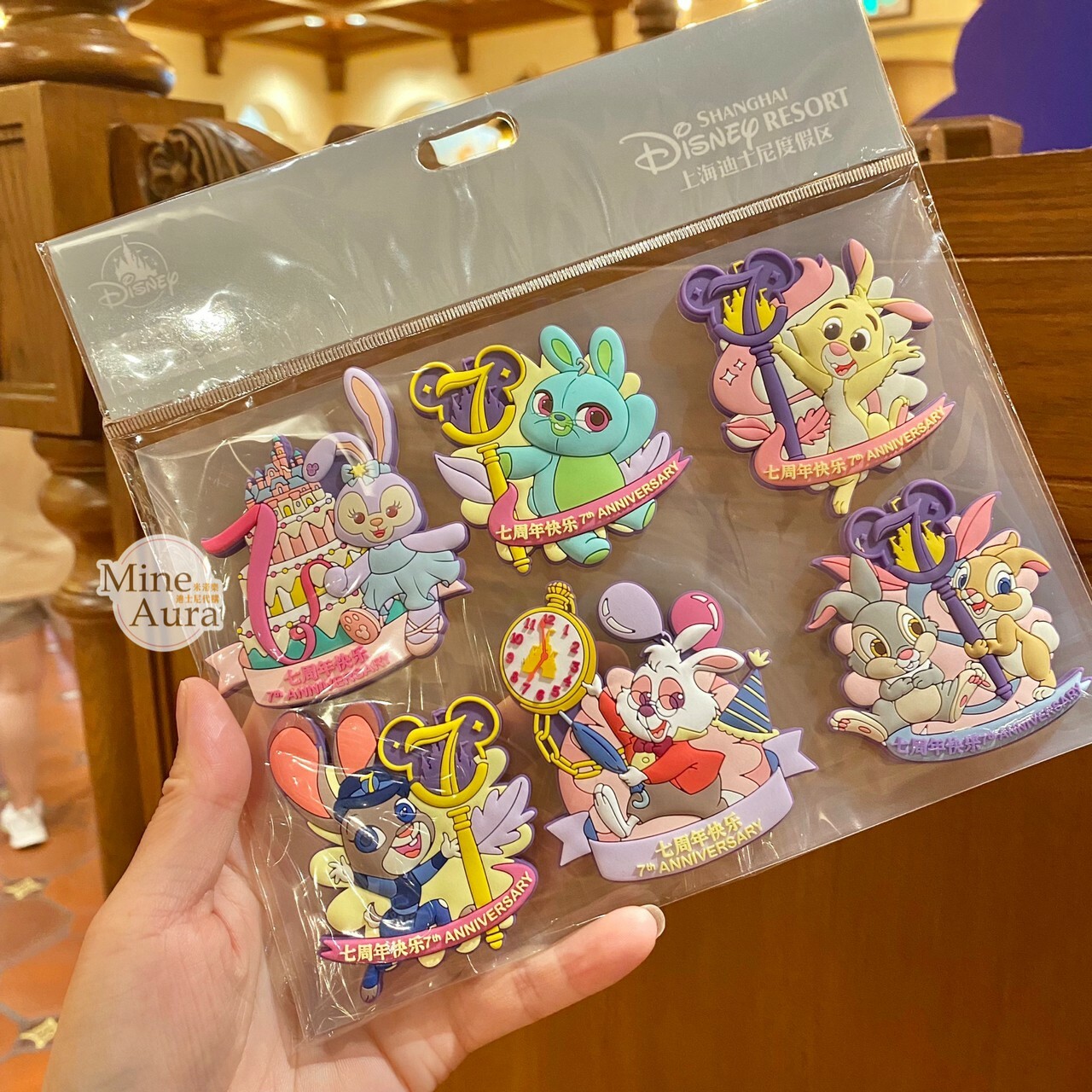 奇妙7周年系列 兔子大集合 圖案 造型 磁鐵 6入組 -上海迪士尼樂園