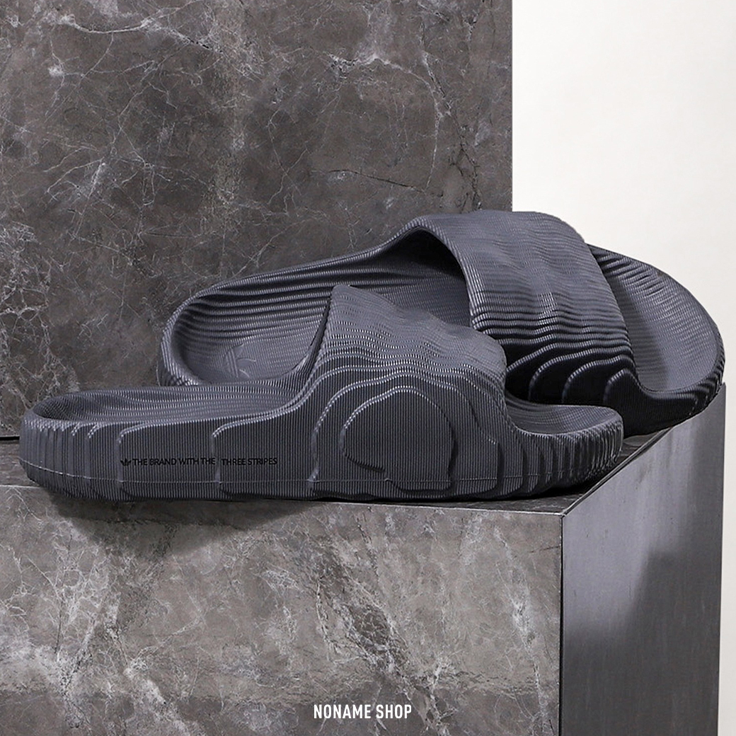 ADIDAS ORIGINALS adilette 22 熔岩 水泥 馬賽克 拖鞋 鐵灰 (男/女款)