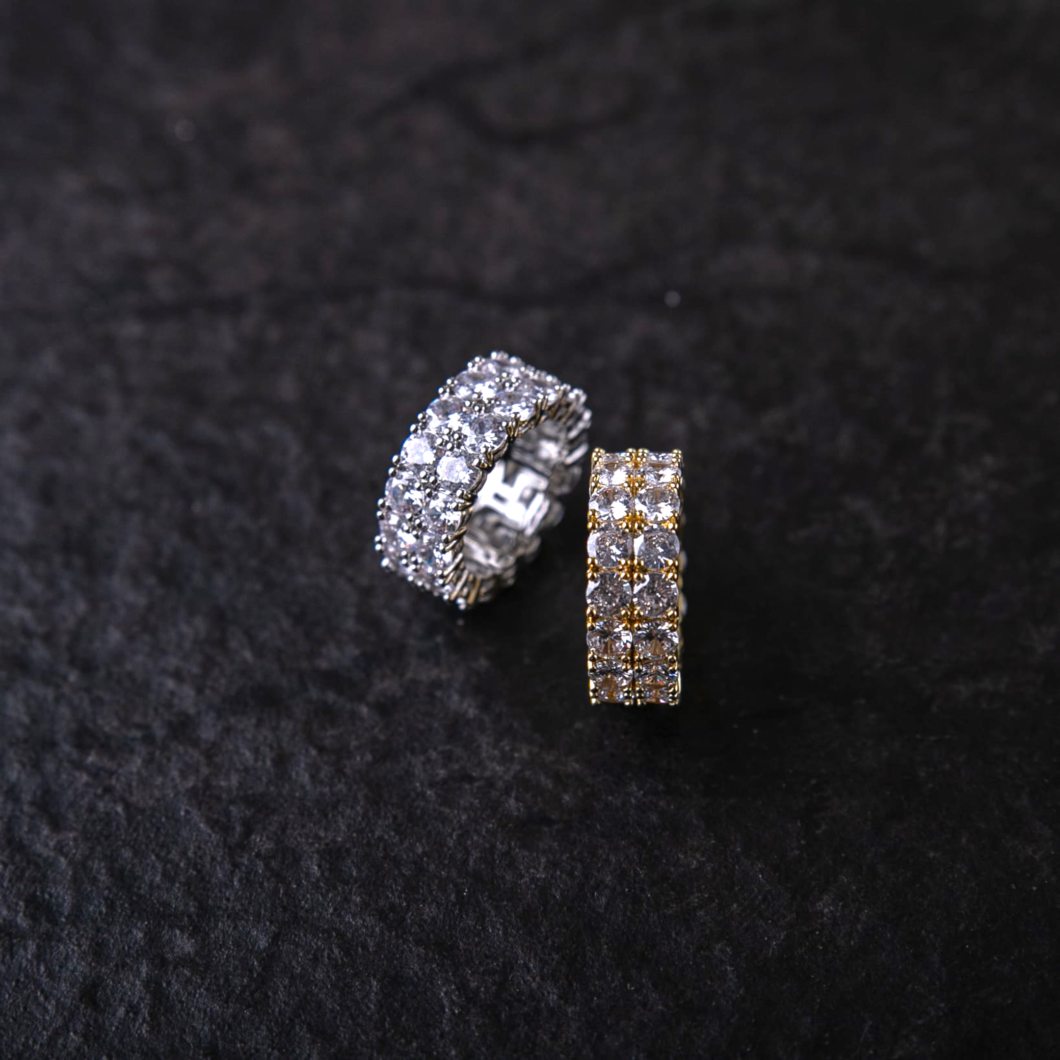 經典雙排鑽戒指