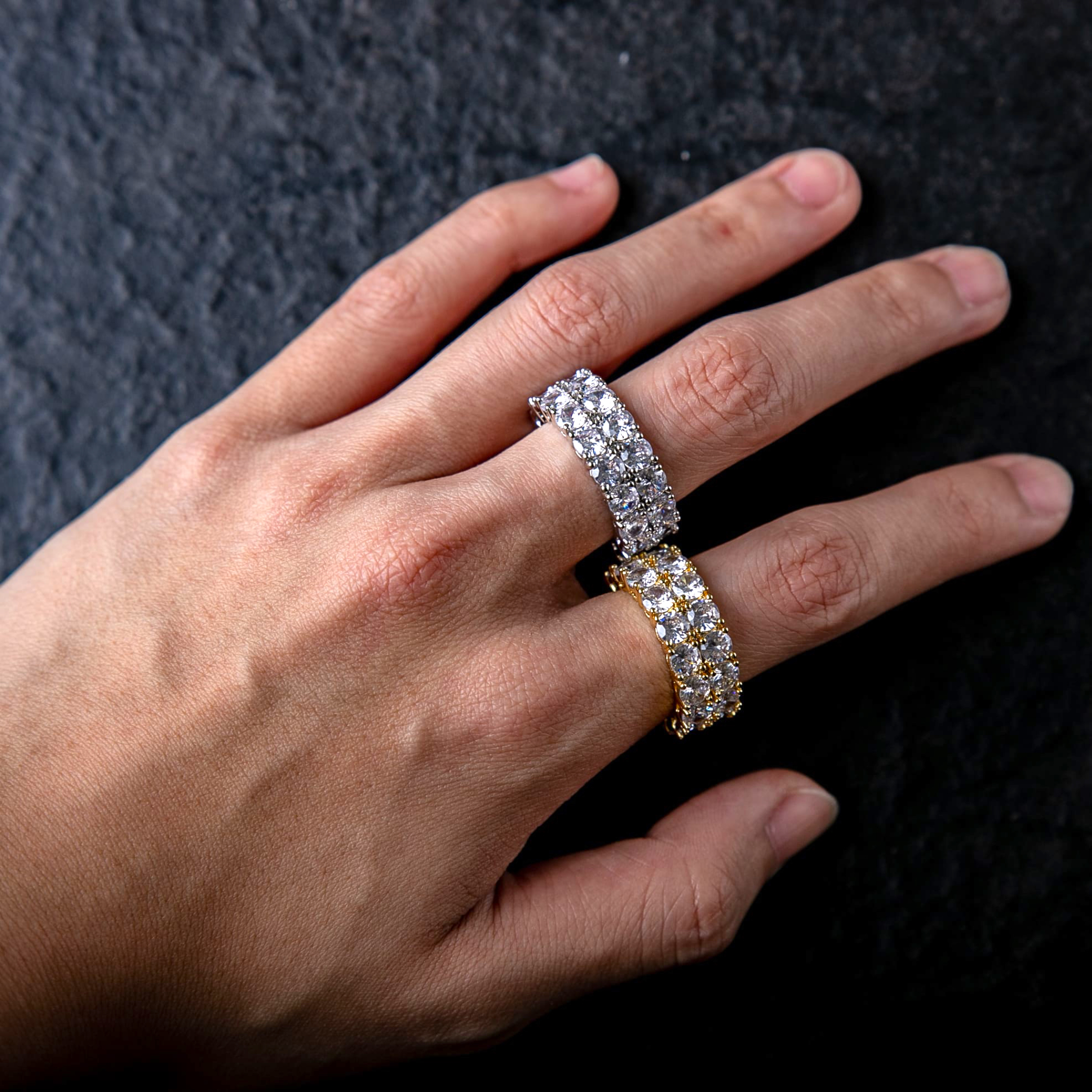 經典雙排鑽戒指