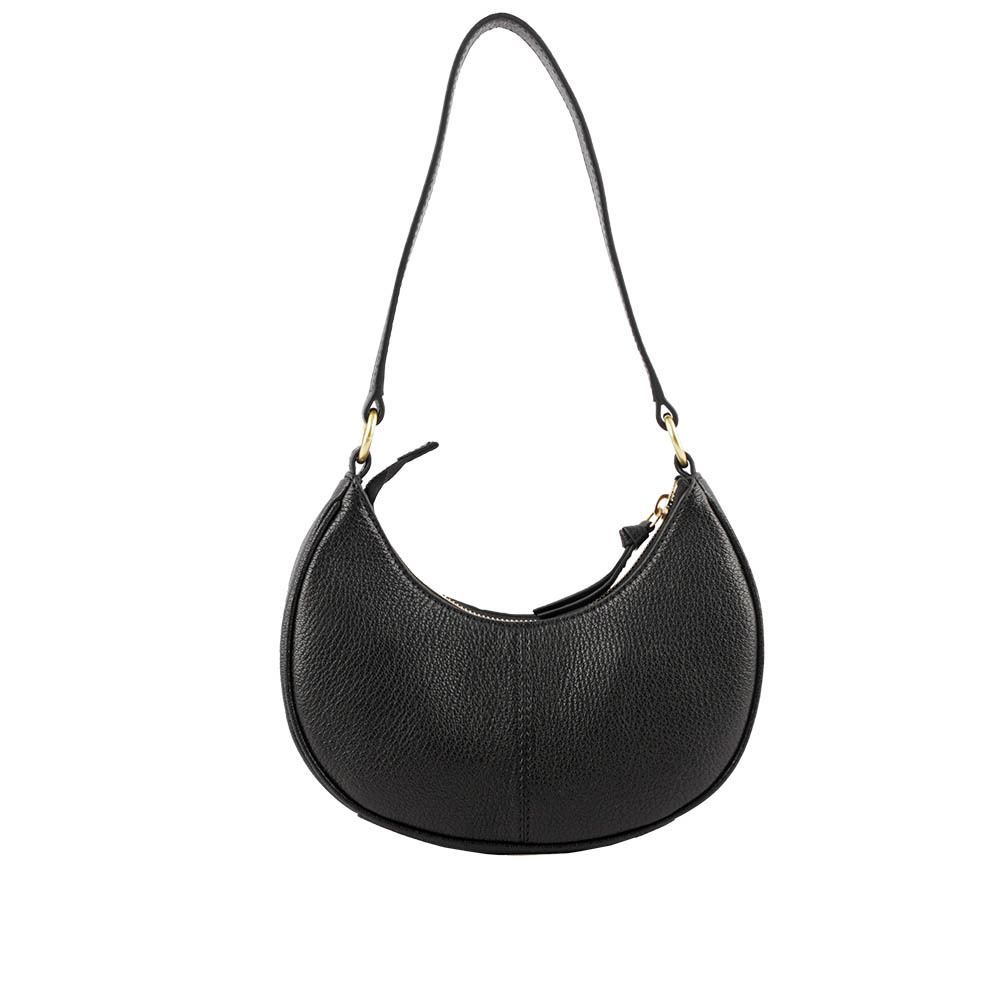 【SEE BY CHLOE】Hana 羊皮拼麂皮半月肩背包(黑色)