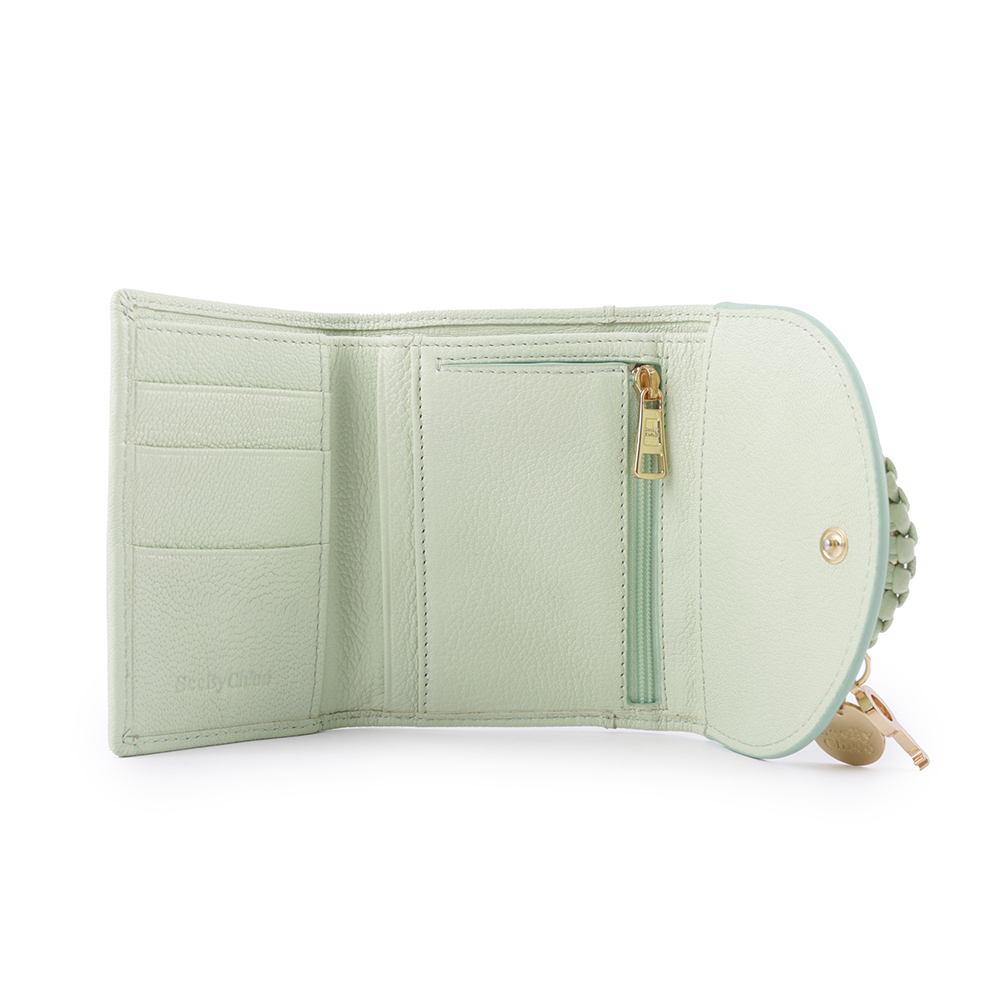 【SEE BY CHLOE】HANA系列三折零錢袋短夾(松綠色)