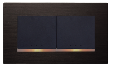 中一 月光系列摩登黑/二開關蓋板組 JY-N5252-MRB