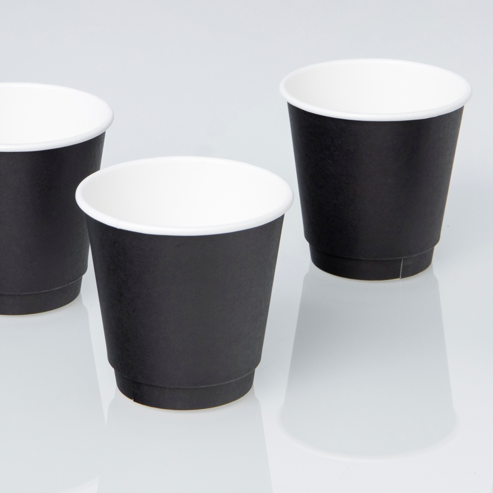 公版雙層中空杯90口徑 8oz 黑滿版