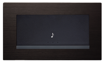 中一 月光系列摩登黑/電鈴押扣蓋板組（橫式） JY-N5561-MRB