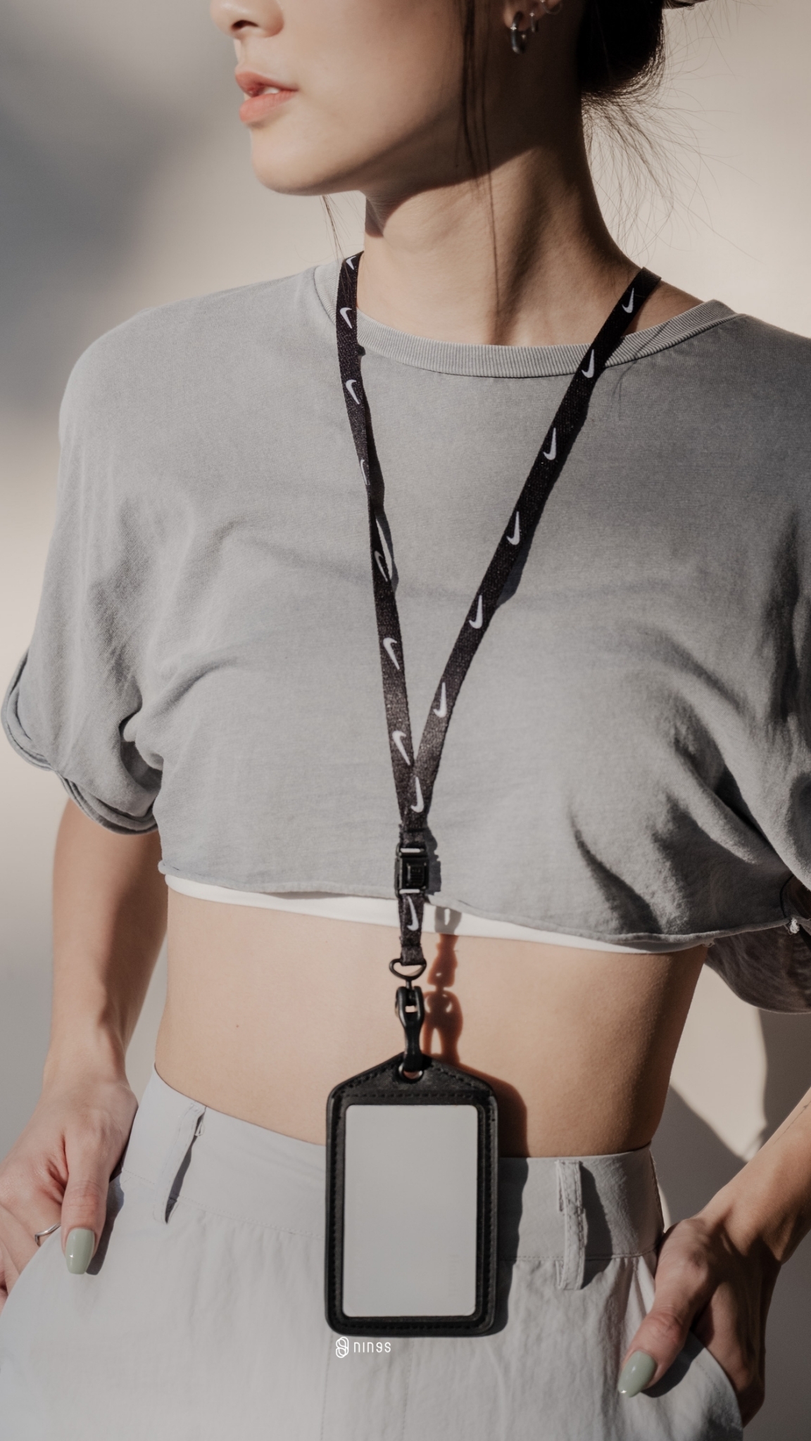 【現貨】NIKE ID 識別證吊帶 黑 N1002322091NS