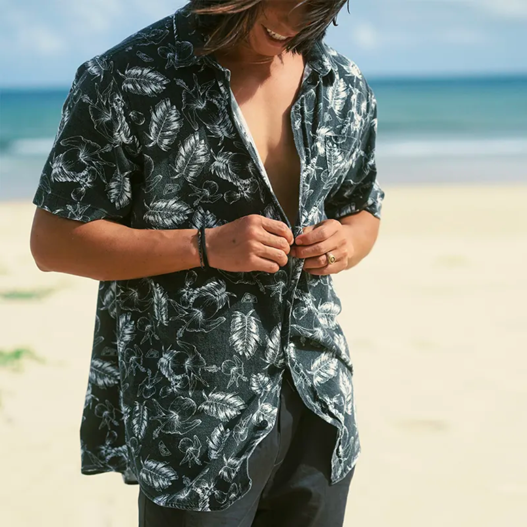 ▲Zurf 度假海灘寬鬆夏威夷花襯衫 [ZT009]