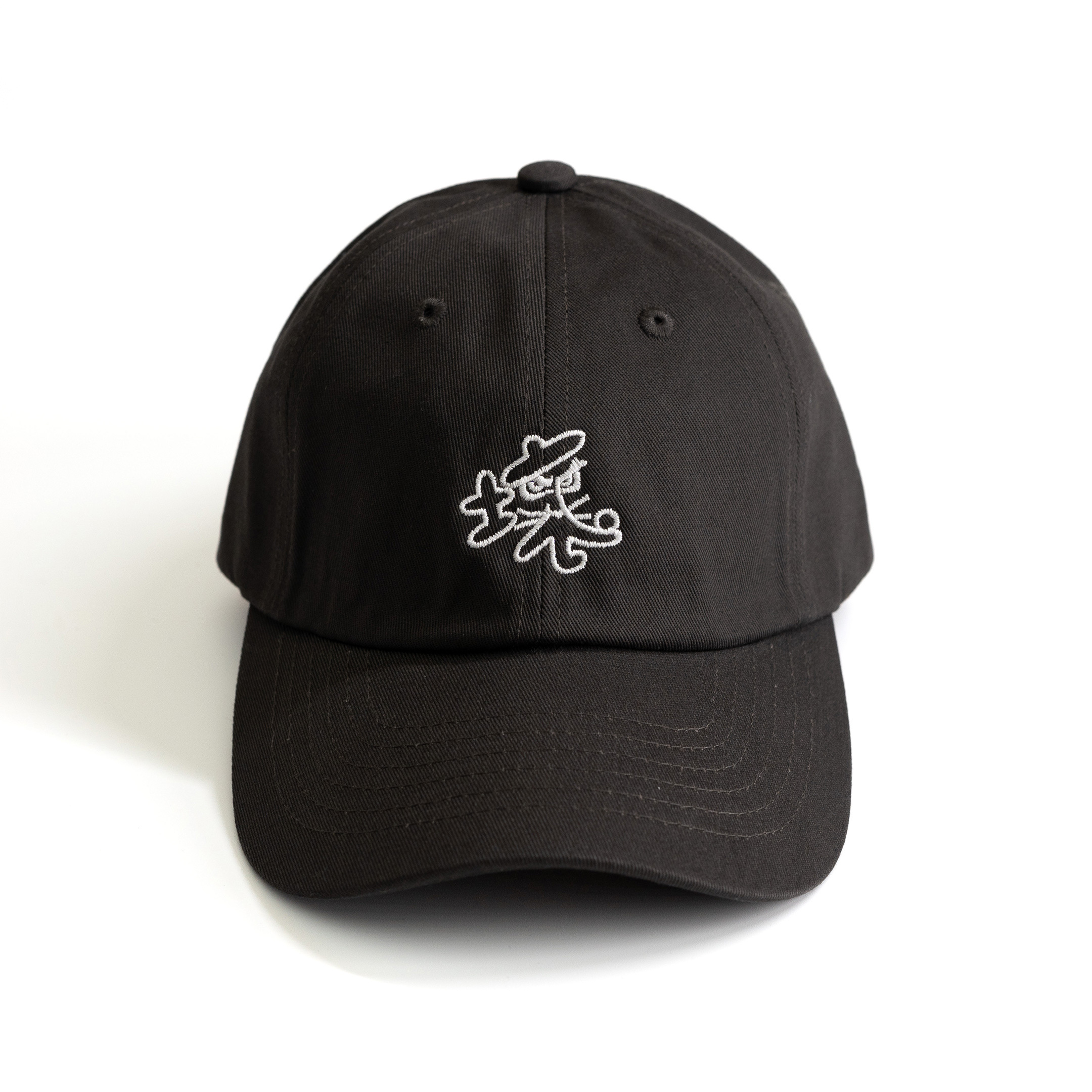 壞 Logo Embroidered Cap - Retro Black