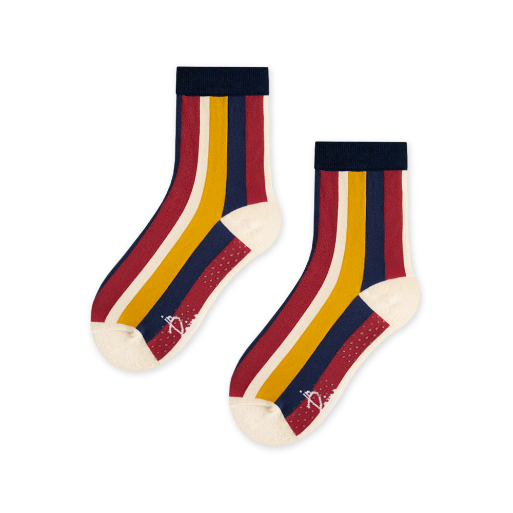 直條紋・藍｜童襪