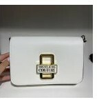 [S] VERSACE COUTURE 74VA4BR1 ZS585 003 LOGO TWIST SOFT PU BAG,WHITE, 8052019129182 (SVC31)