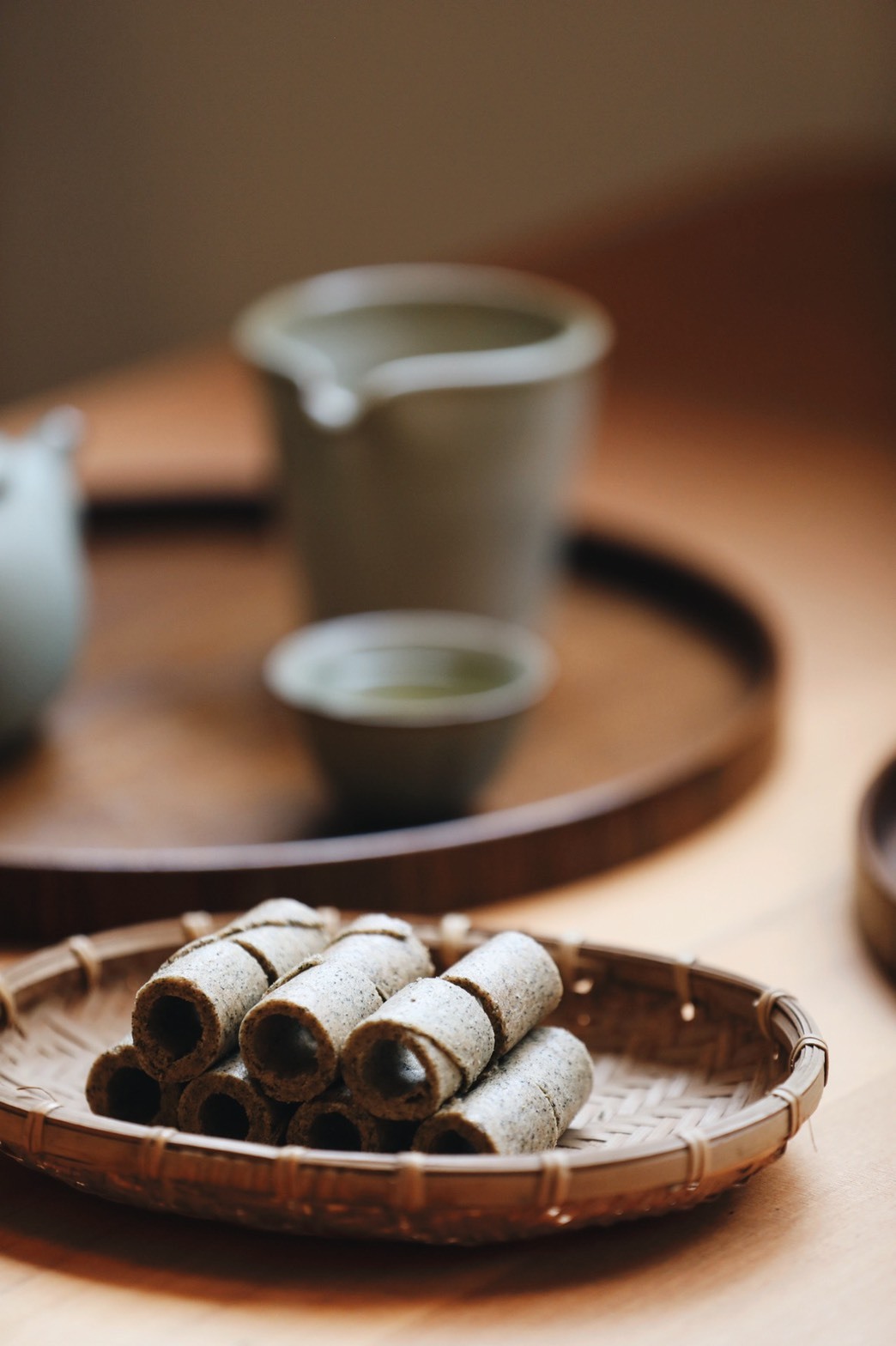 分享袋蛋捲_蜂蜜烏龍茶