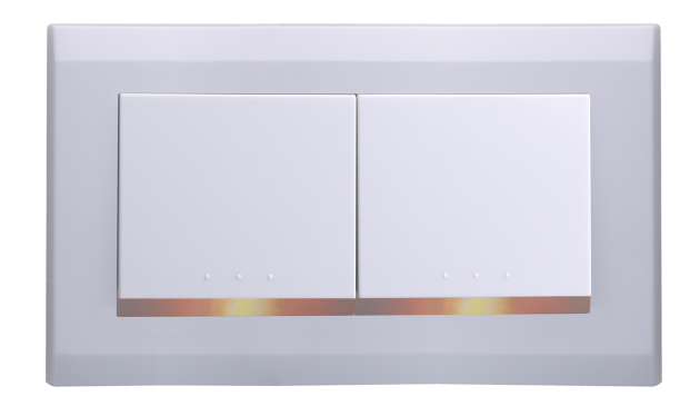 中一 月光輕觸款/二開關蓋板組 JY-MN5252-LI