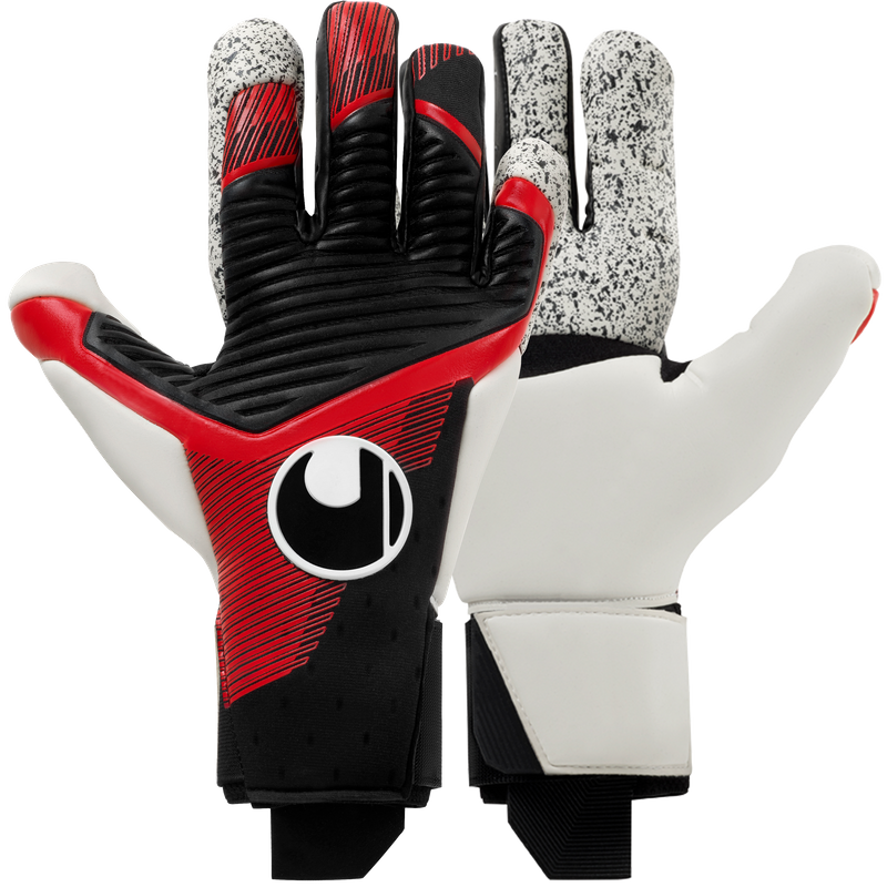 UHLSPORT POWERLINE SUPERGRIP+ FLEX HN GOALKEEPER GLOVES 紅黑色 龍門手套(頂級之選) (特價貨品，不設退換)