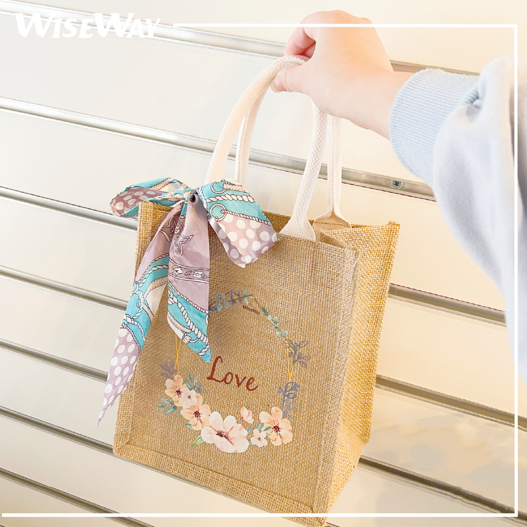 黃麻袋 印花圖案手挽袋 粗布亞麻袋 手提袋 單肩包 手袋  沙灘袋 返學袋 Jute Tote Bag 午餐袋 環保袋  飯盒袋 購物袋 禮物袋