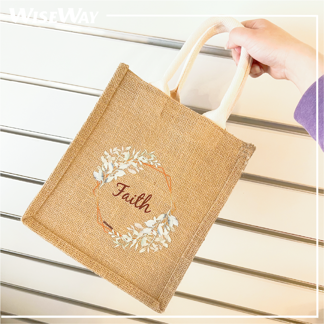 黃麻袋 印花圖案手挽袋 粗布亞麻袋 手提袋 單肩包 手袋  沙灘袋 返學袋 Jute Tote Bag 午餐袋 環保袋  飯盒袋 購物袋 禮物袋