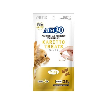 日本Sunrise AIM30 貓零食 - 芝士味 25g【$100 X 4 包】【可混合其他口味】