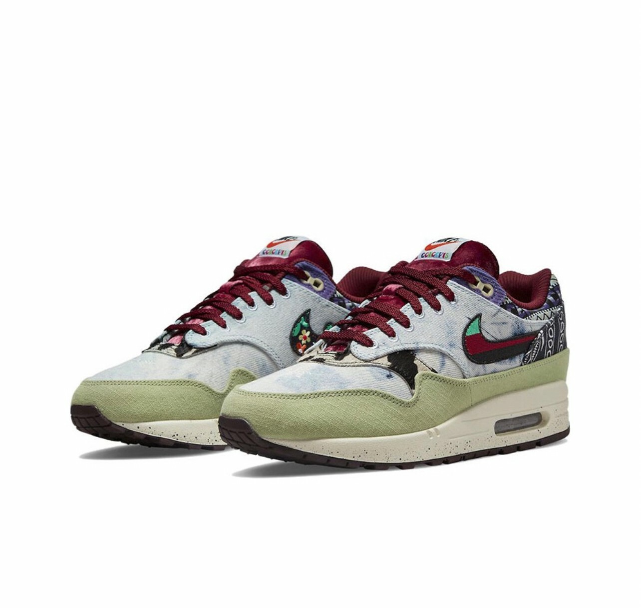 代購CONCEPTS x Nike Air Max 1sp "mellow" 腰果花 跑步鞋 藍綠 JUN