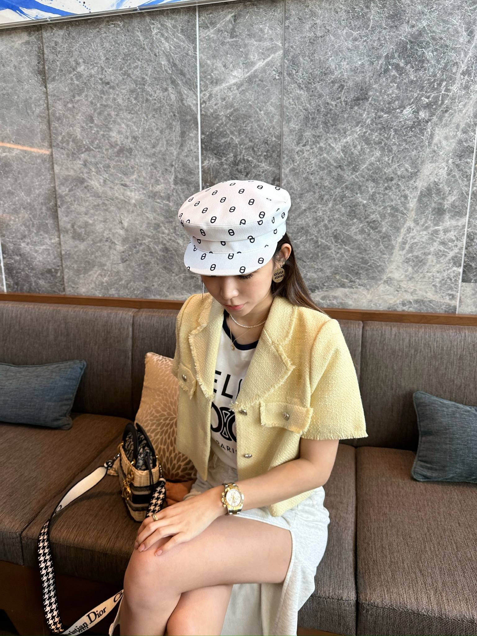 𝐂𝐄 tweed 𝐣𝐚𝐜𝐤𝐞𝐭 - 𝐲𝐞𝐥𝐥𝐨𝐰