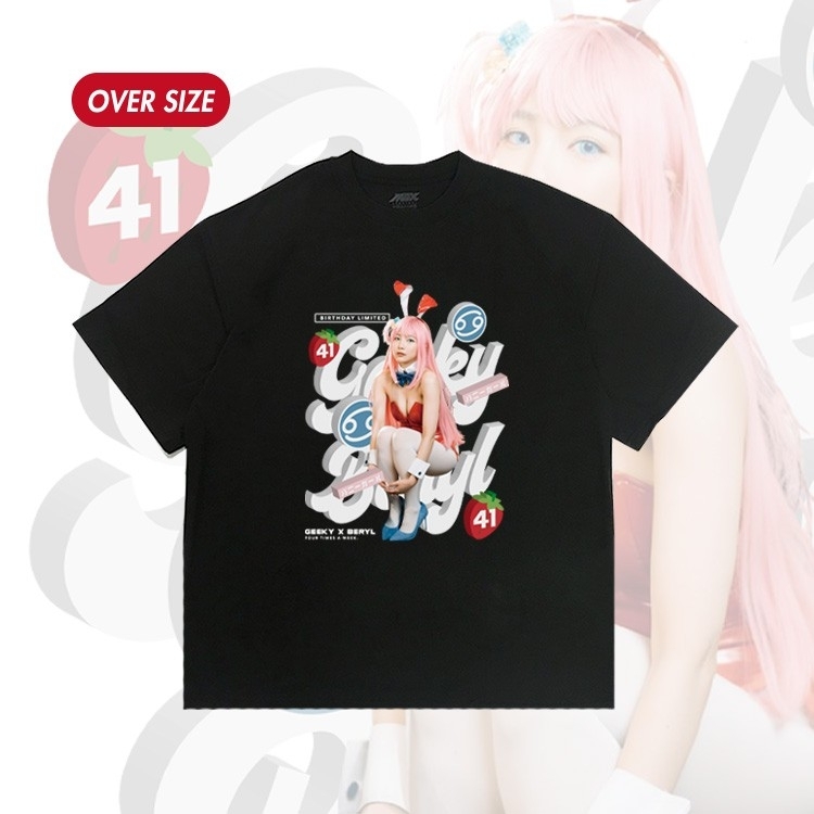 GEEKY x 貝莉莓生日短T-黑