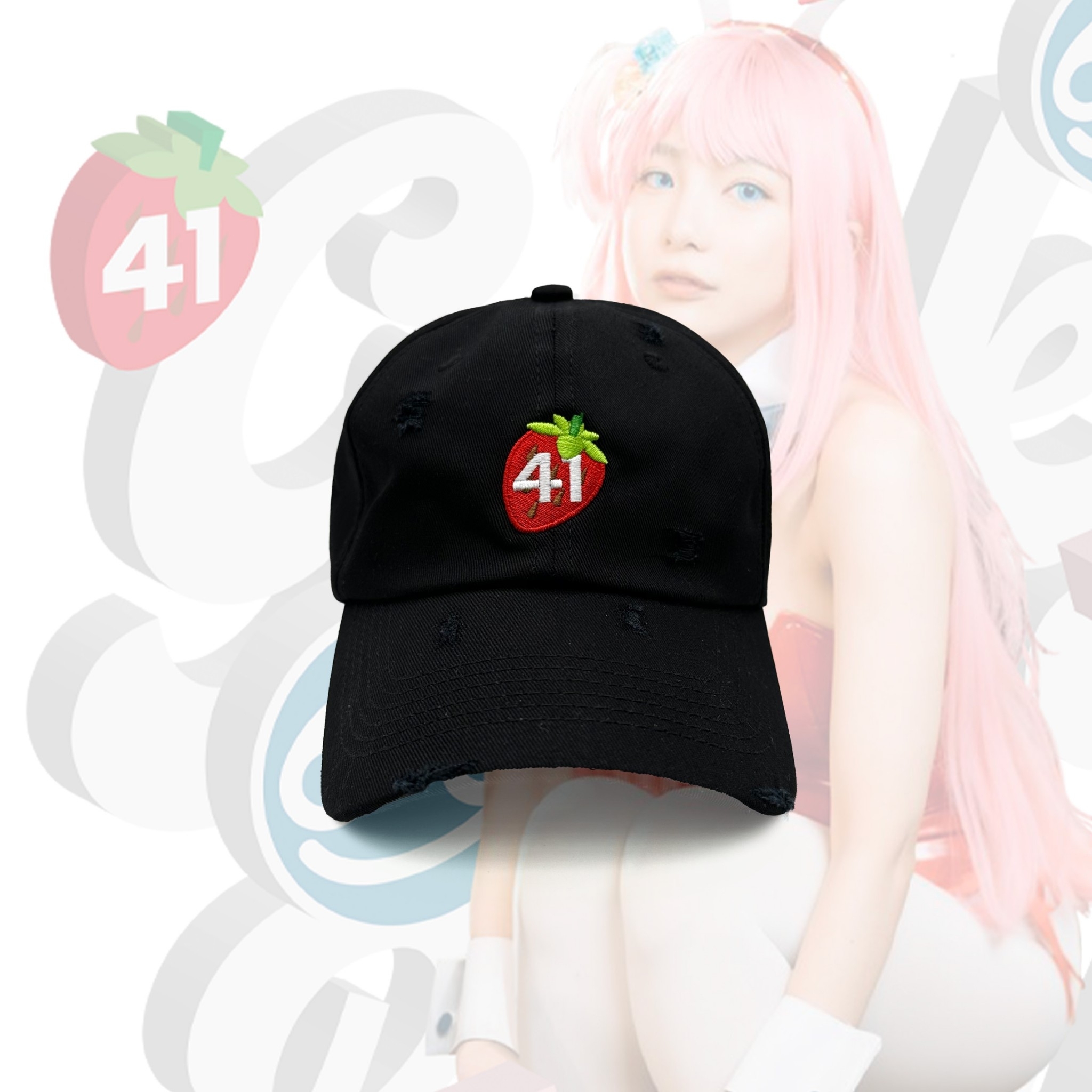 GEEKY x 貝莉莓生日彎帽-黑