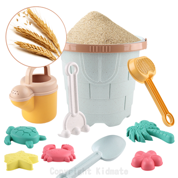 《 KIDMATE 》 環保麥稈大沙灘桶組(12件)