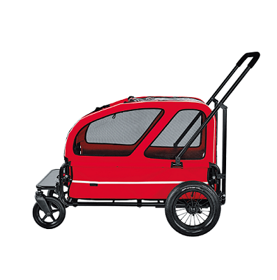 日本AirBuggy Carriage 大型犬 高級寵物手推車 50kg以上 - 紅色