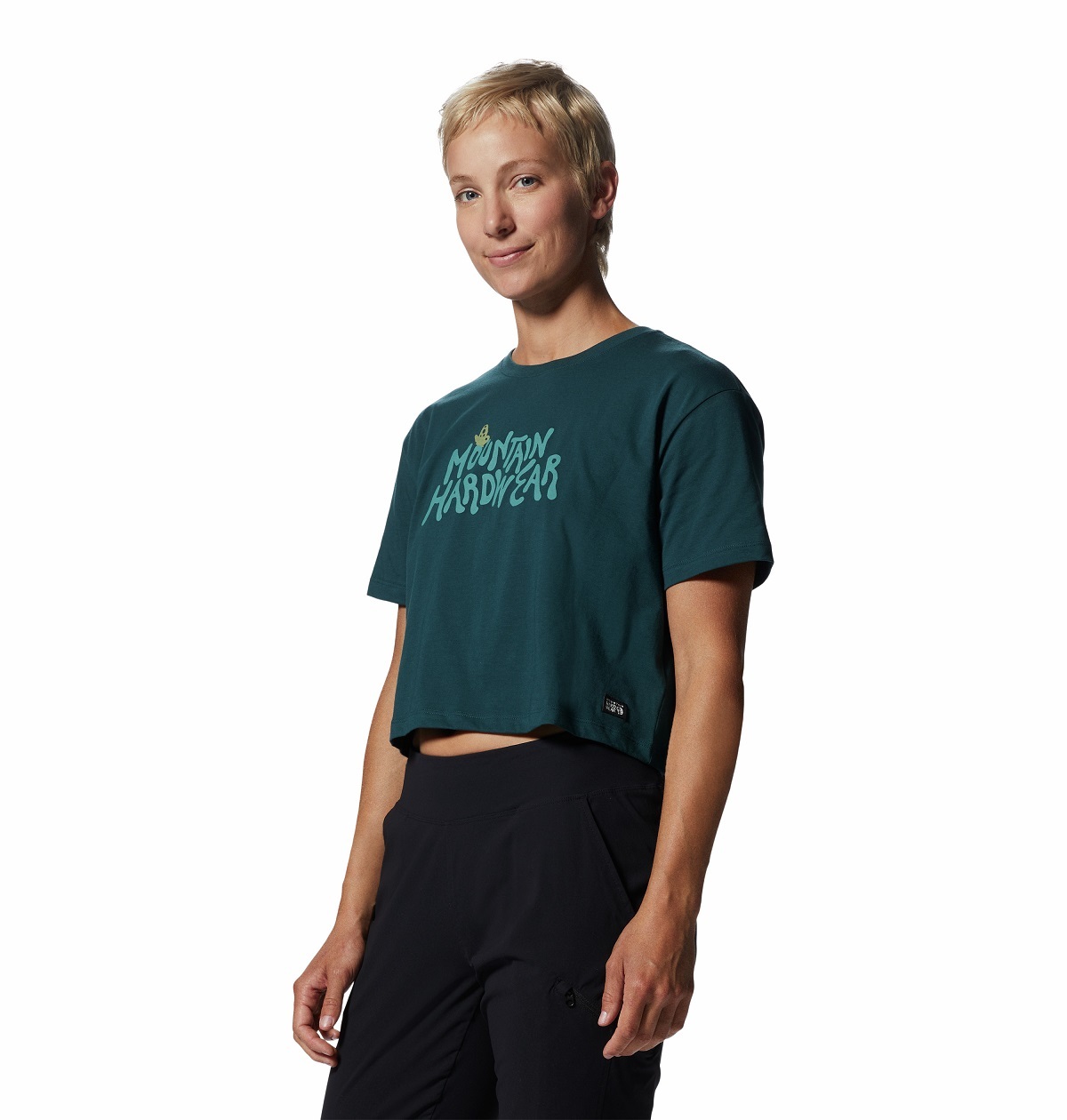 MOUNTAIN HARDWEAR - 女裝 MHW Logo Crop Short Sleeve / 深沼澤 (MHW1983041375)