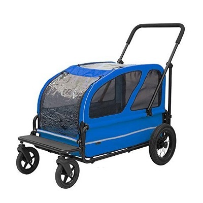 日本AirBuggy Carriage 大型犬 高級寵物手推車 50kg以上 - 藍色