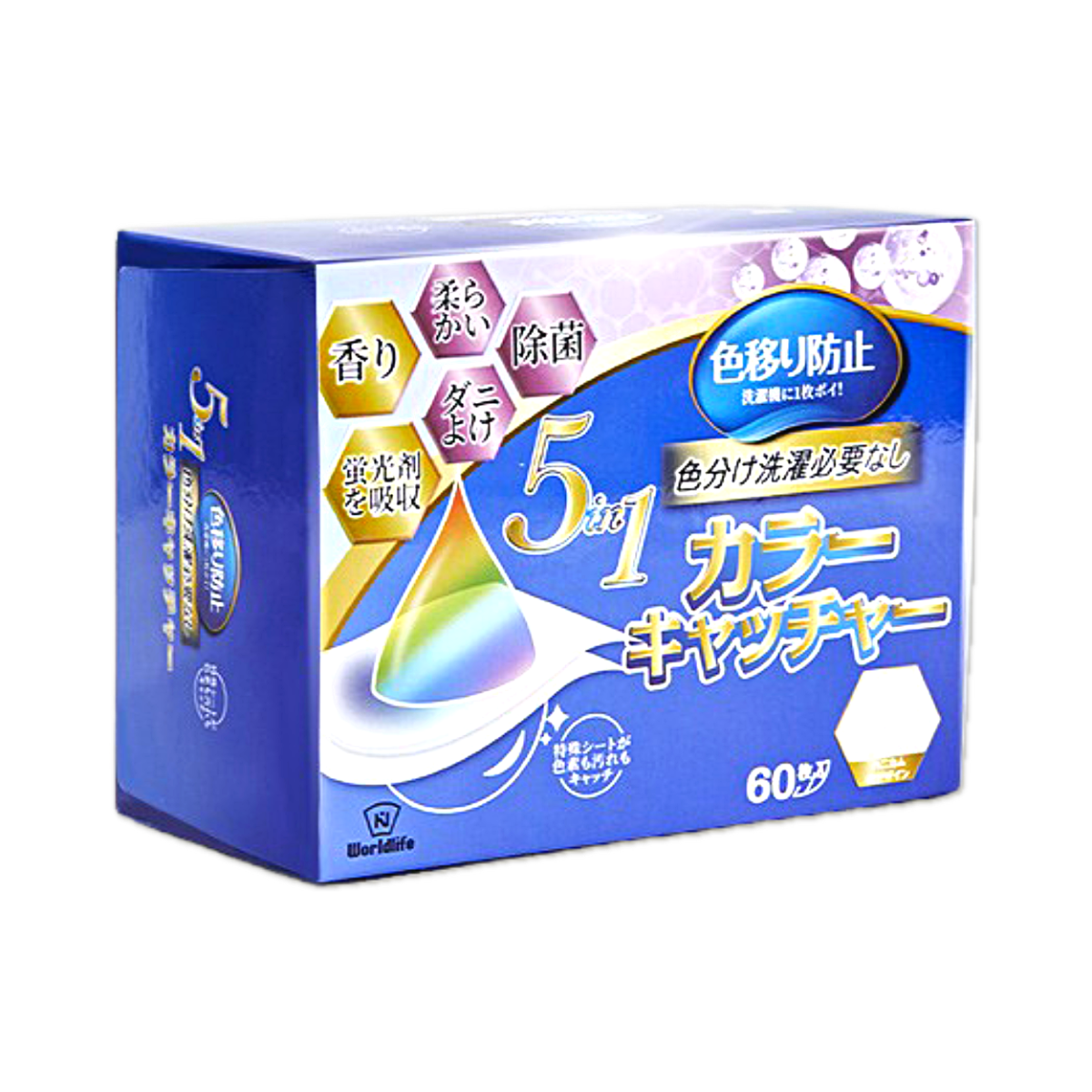 World Life - 新升級5合1吸色紙, 60片裝